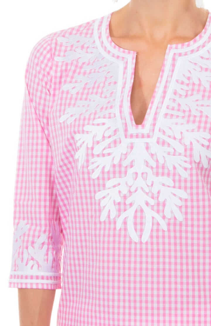 Cotton Gingham Tunic - The Reef