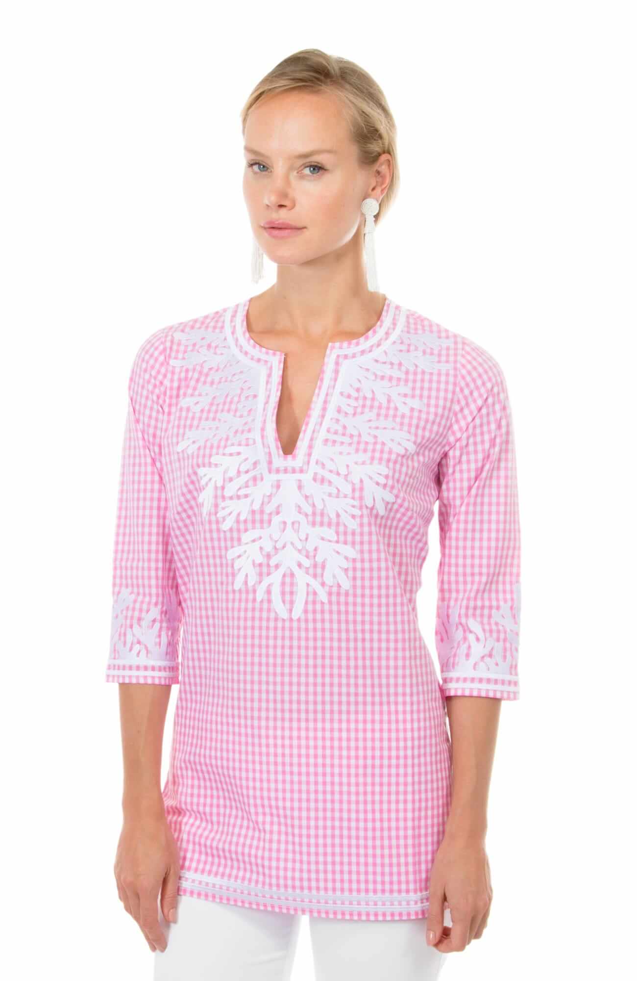 Cotton Gingham Tunic - The Reef