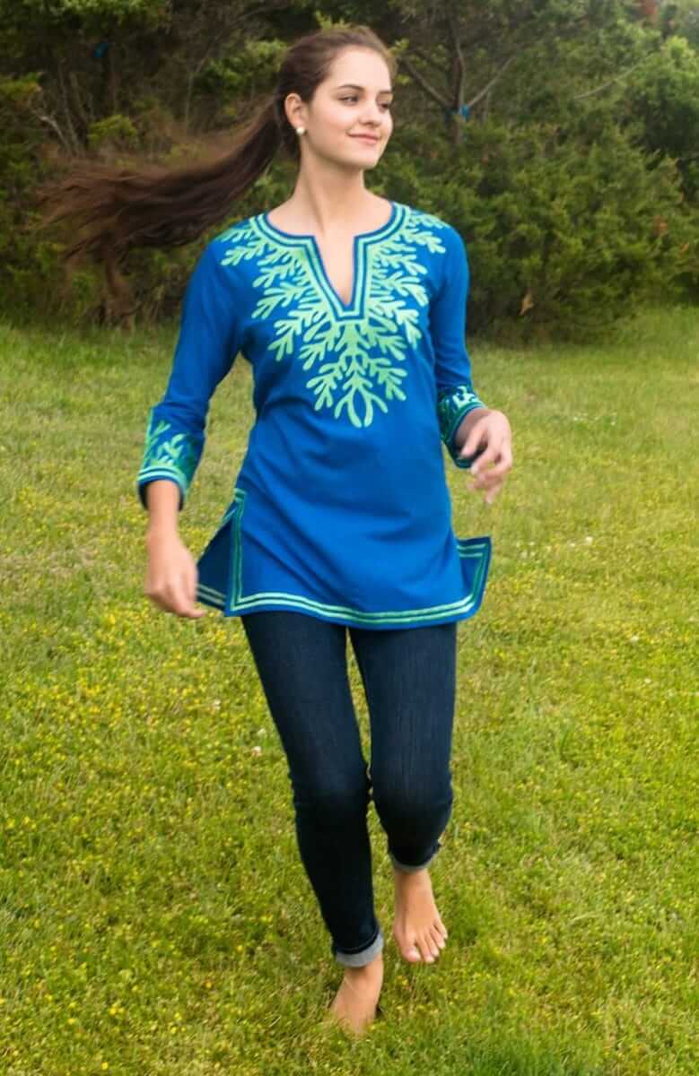 Cotton Embroidered Tunic - The Reef