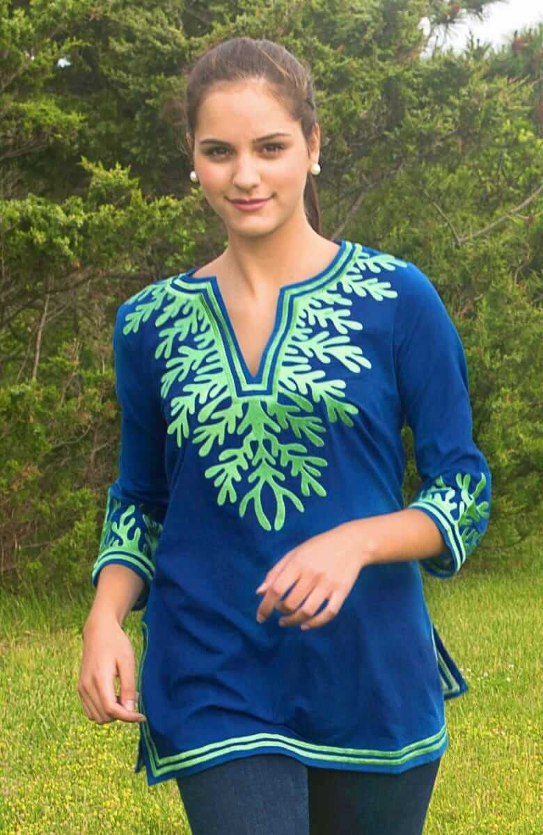 Cotton Embroidered Tunic - The Reef