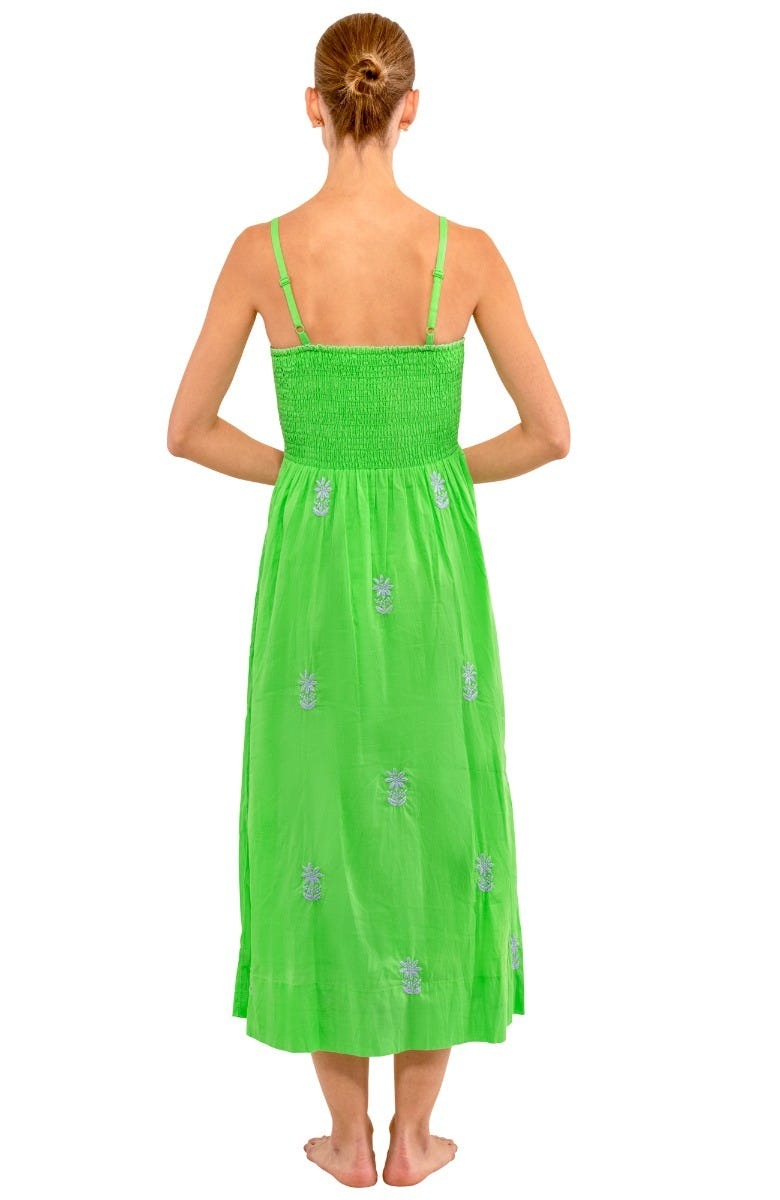 Hand Embroidered Midi Dress - Fiesta Time