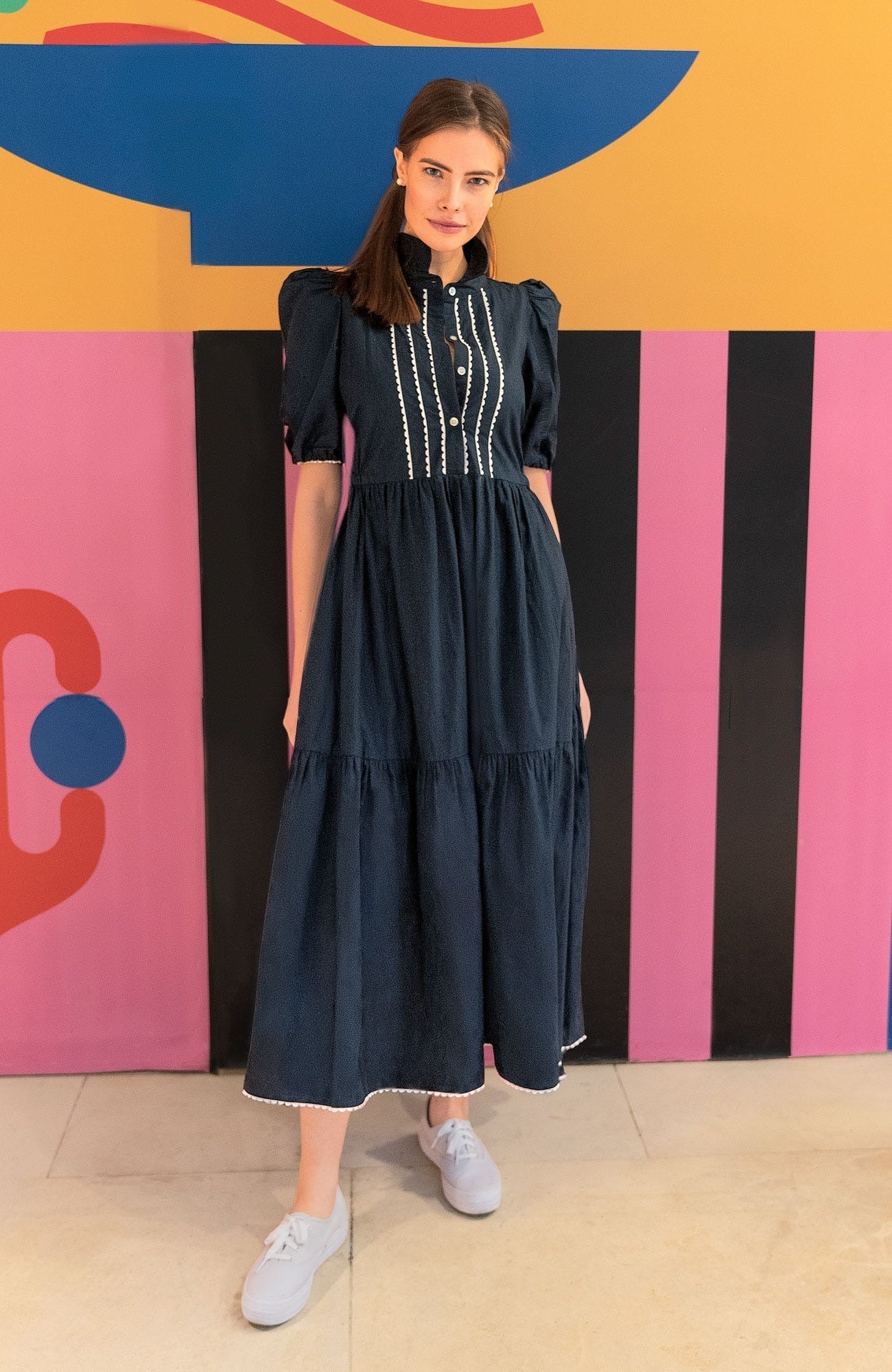 Cotton Ric Rac Roc Midi/Maxi Dress