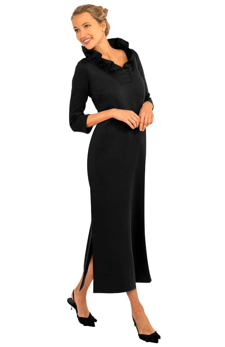 Ruffneck Maxi Dress - Solid