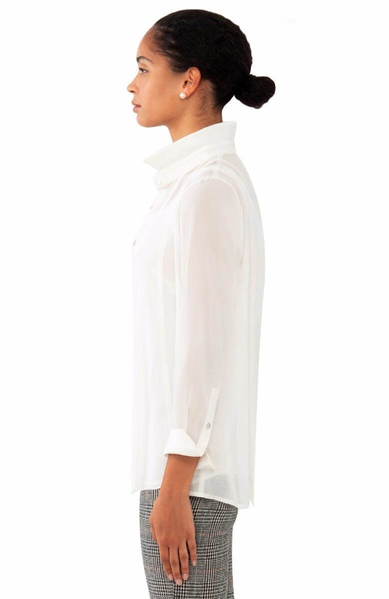 Chiffon Seamed Top - Solid