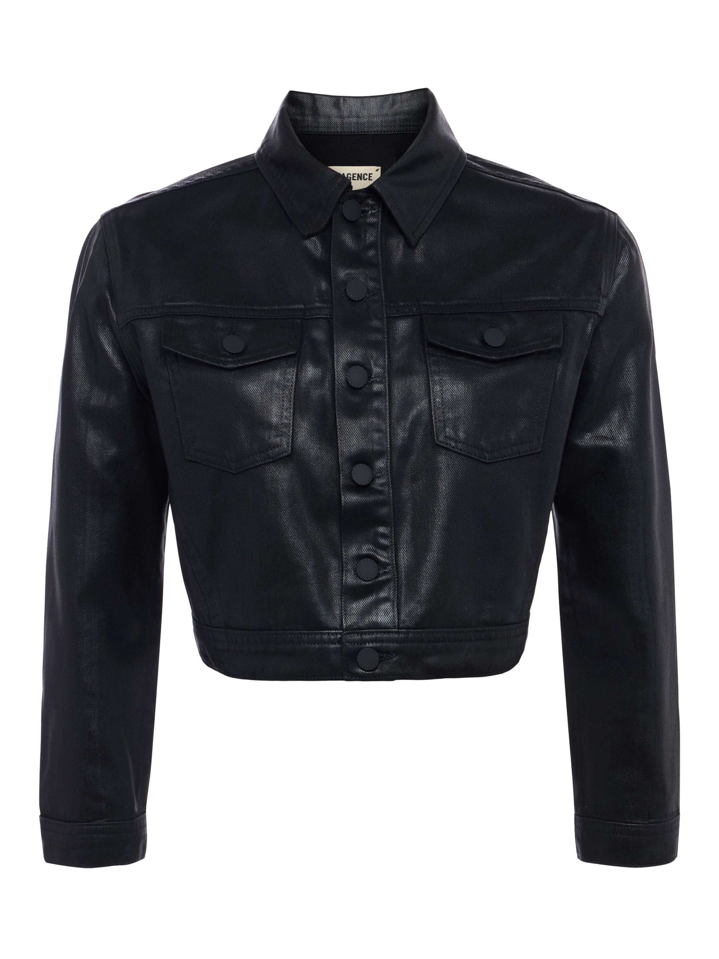 Koda Coated Cropped Denim Jacket