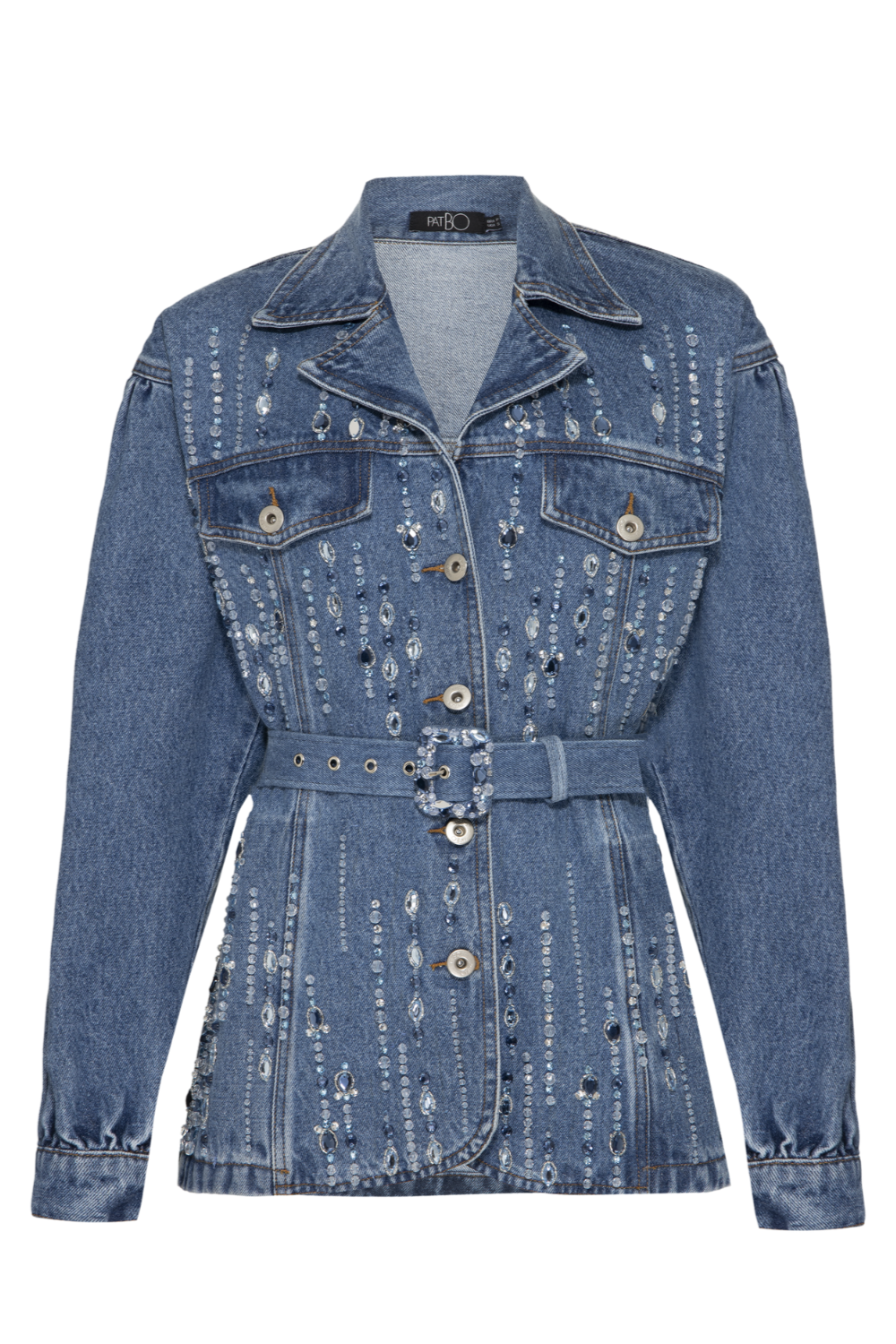 Hand-Beaded Denim Jacket