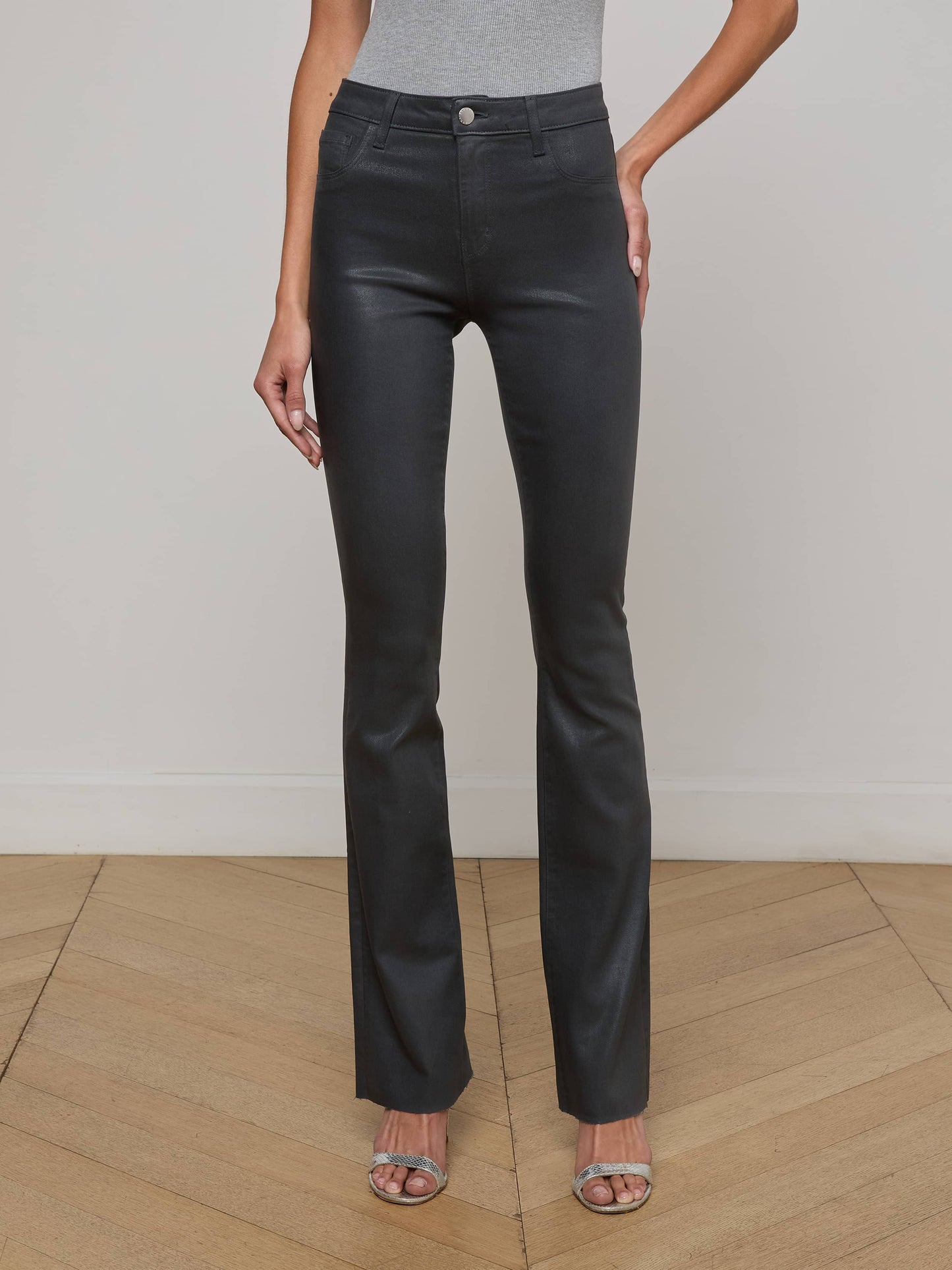 Ruth Coated Straight-Leg Jean