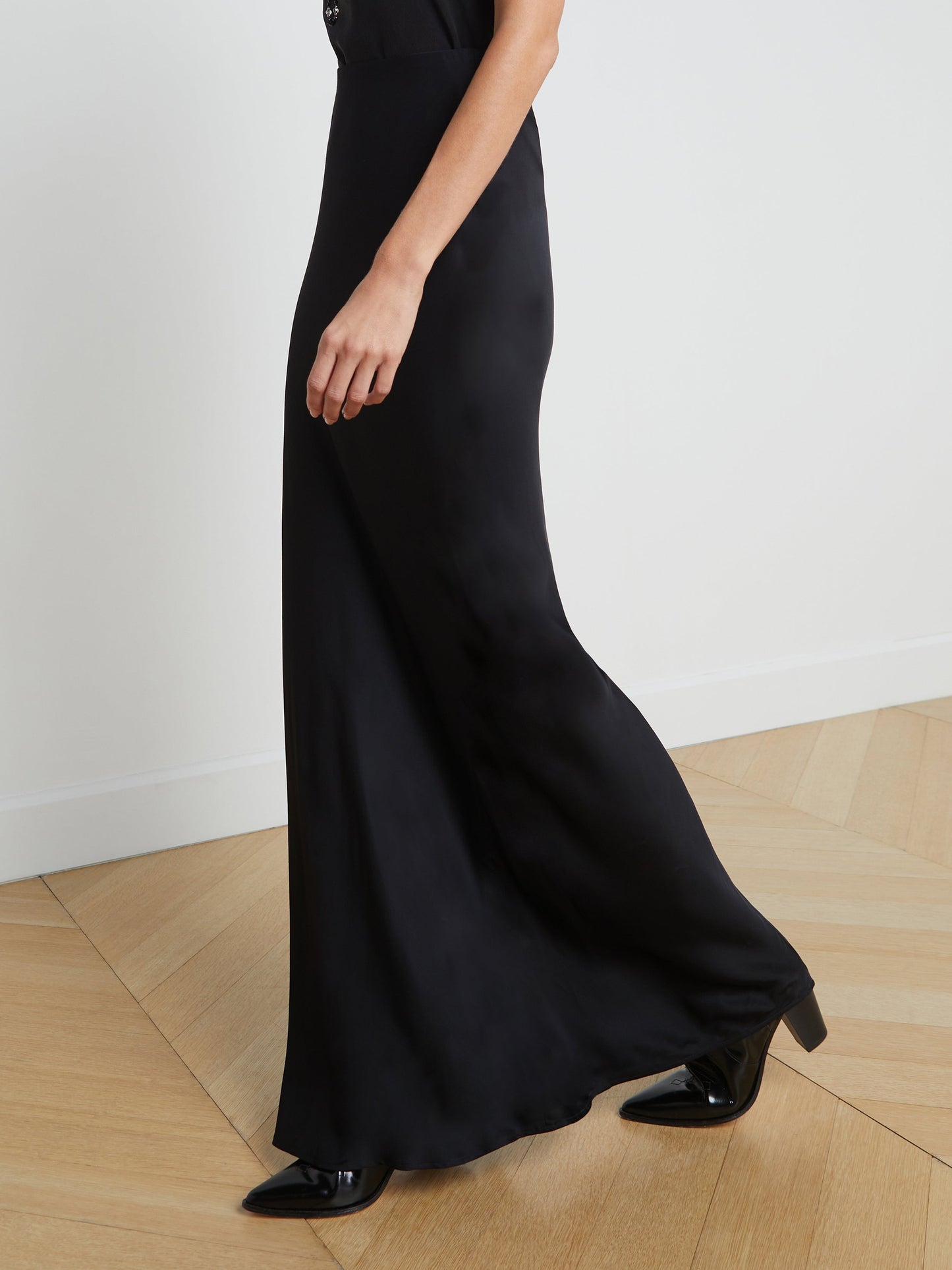 Zeta Satin Maxi Skirt