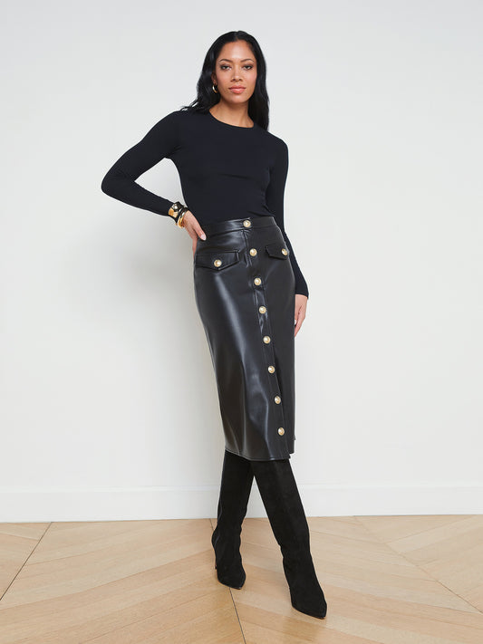 Milann Vegan Leather Skirt