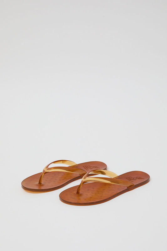 Ancient Greek Sandals Jelly Flip Flop in Caramel