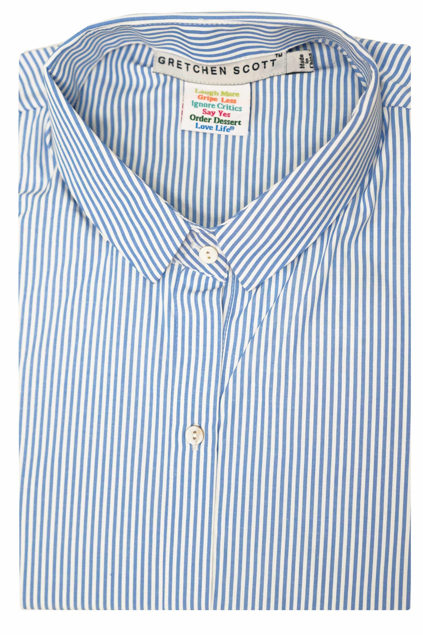 Priss Brooks Blouse - Stripe Wash & Wear