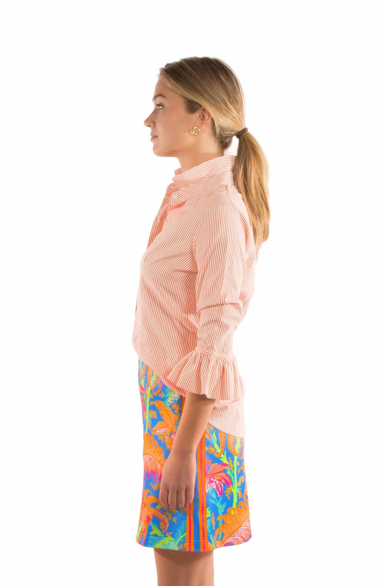 Priss Brooks Blouse - Stripe Wash & Wear