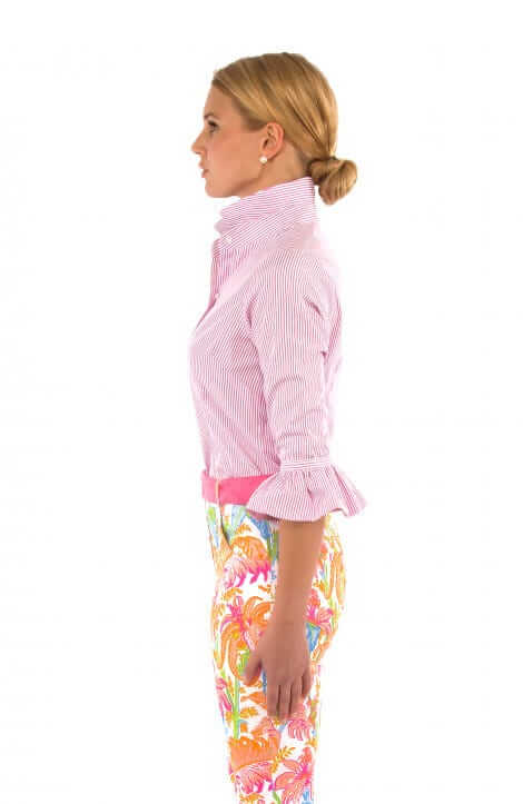 Priss Brooks Blouse - Stripe Wash & Wear
