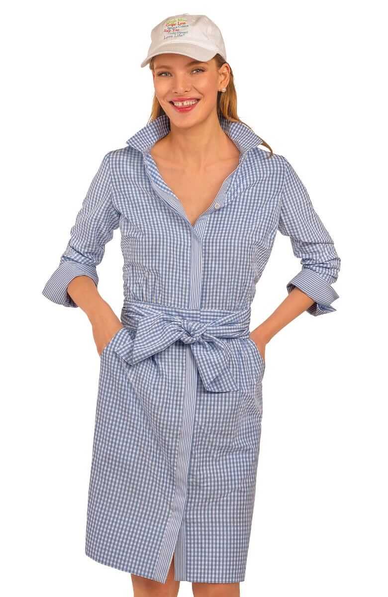 Breezy Blouson Dress - Gingham