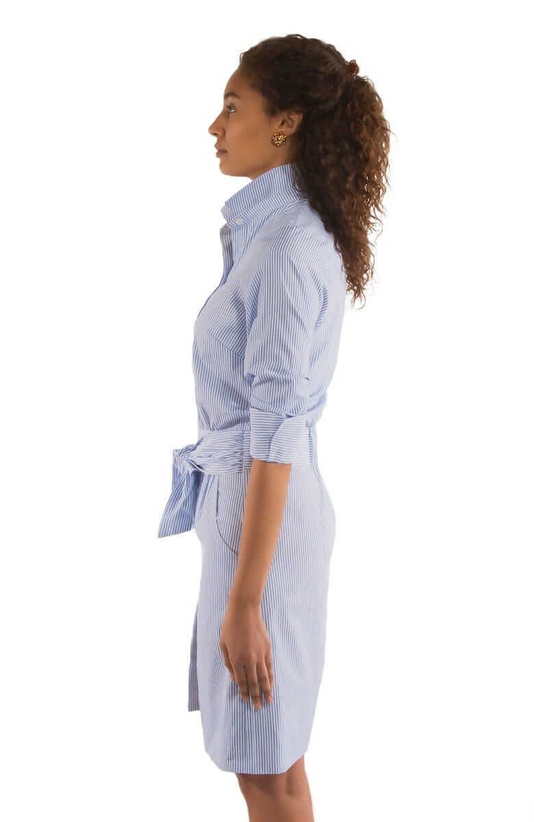 Wash & Wear Breezy Blouson Dress - Stripe