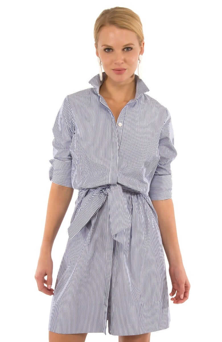 Wash & Wear Breezy Blouson Dress - Stripe
