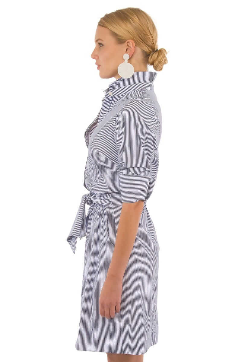Wash & Wear Breezy Blouson Dress - Stripe
