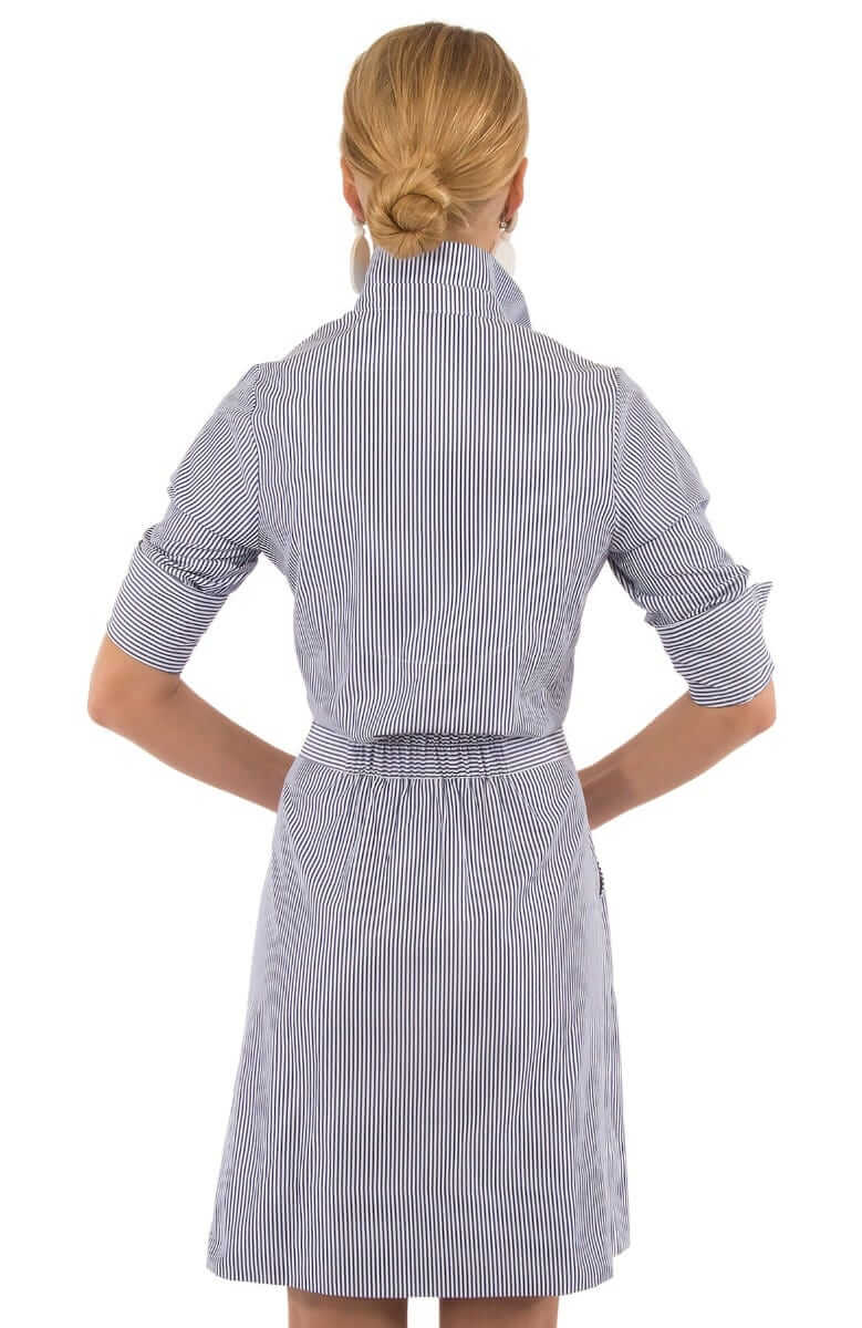 Wash & Wear Breezy Blouson Dress - Stripe