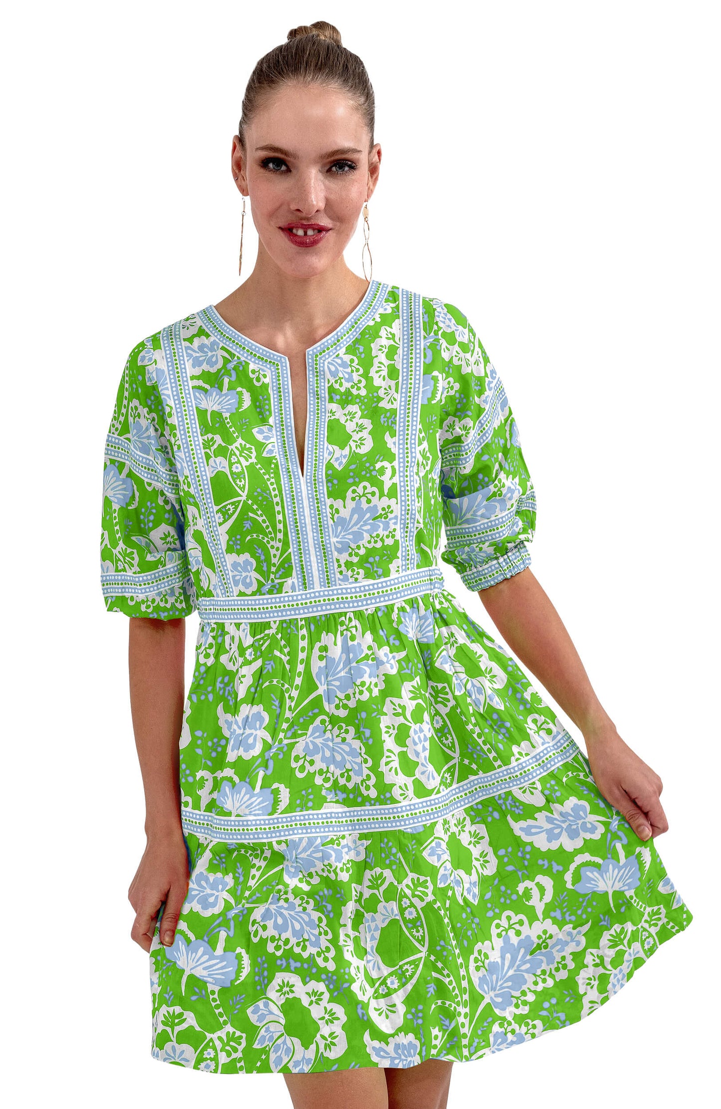 Border Dress - Flora