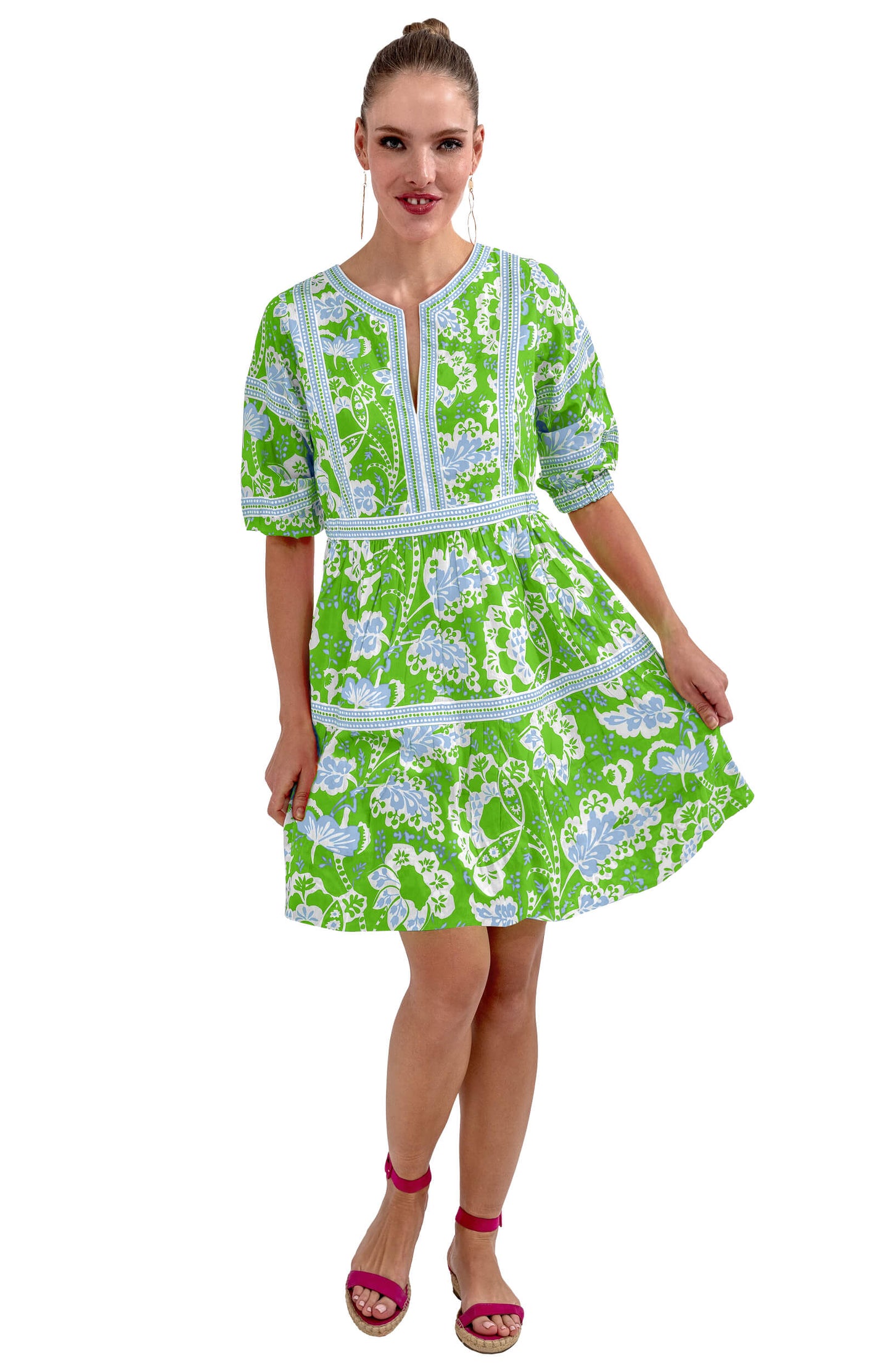 Border Dress - Flora