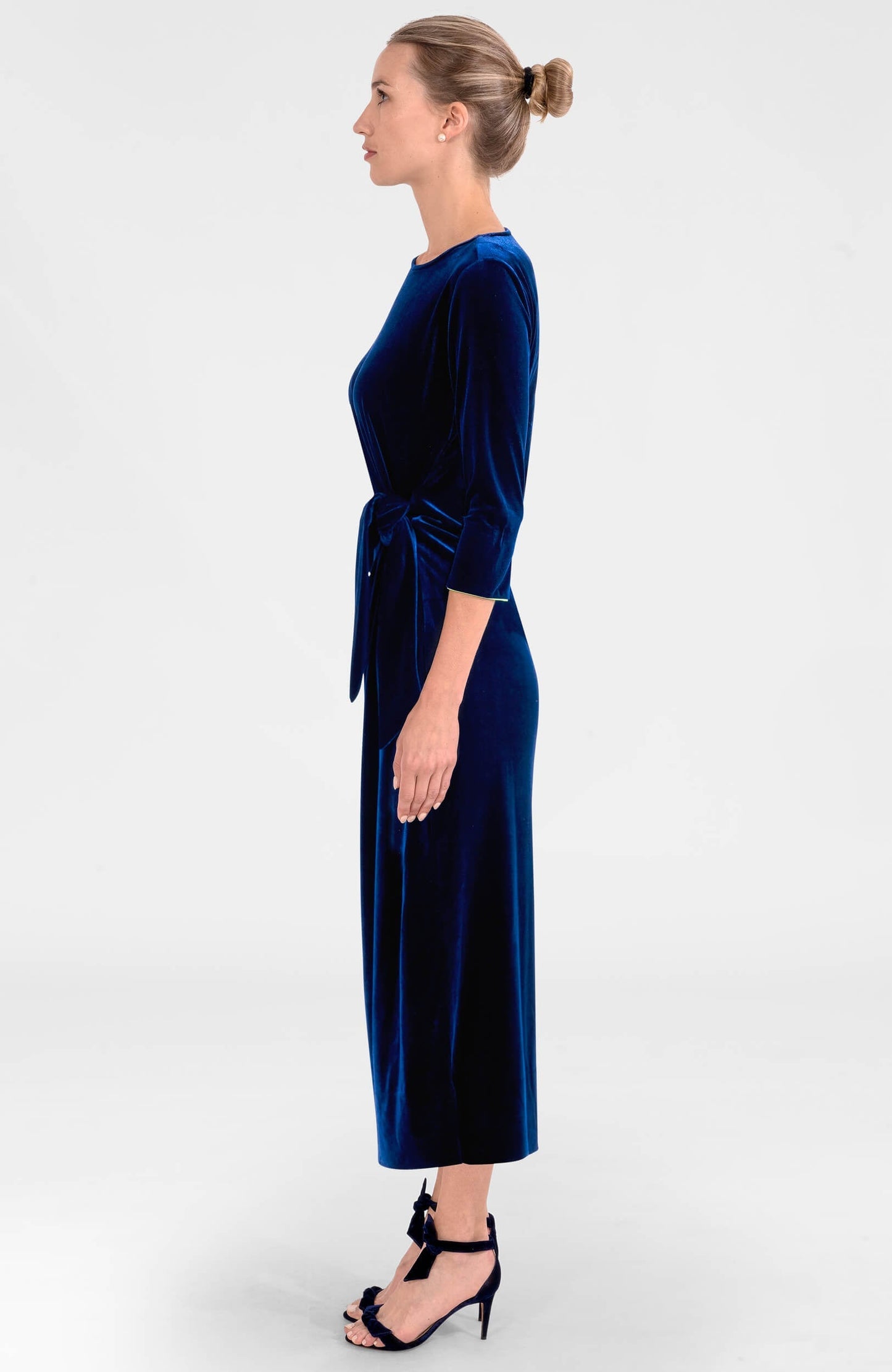 Cinch & Tie Maxi Dress - Silky Velvet