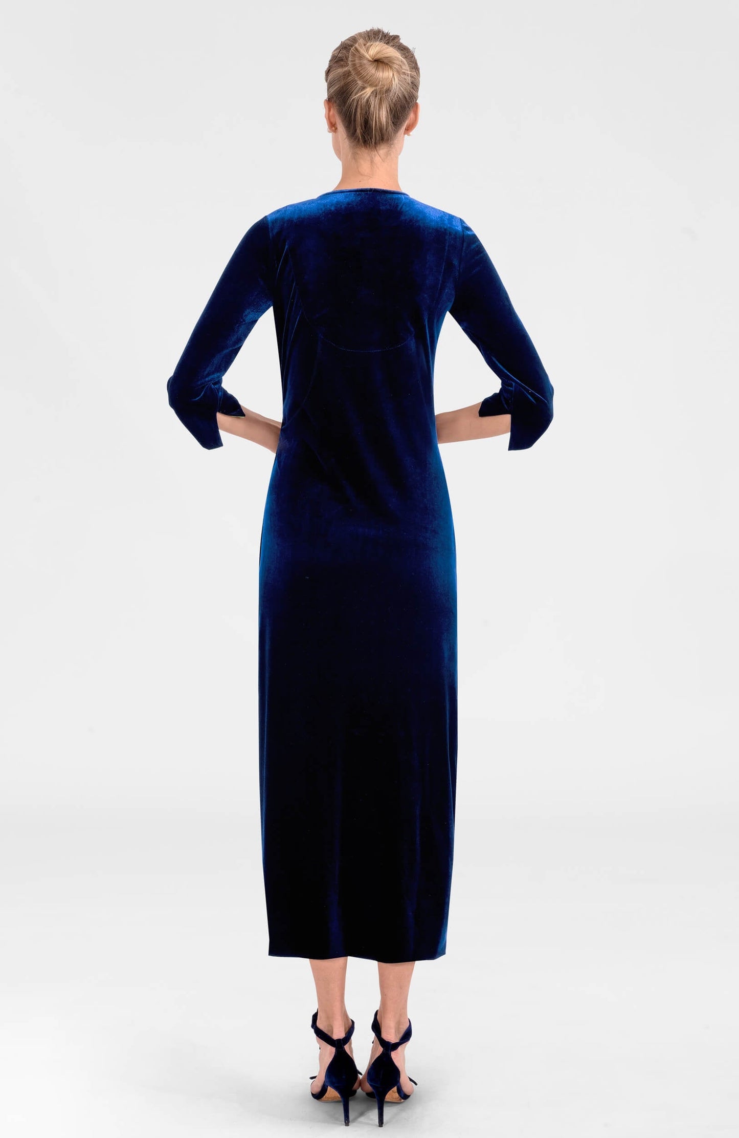 Cinch & Tie Maxi Dress - Silky Velvet