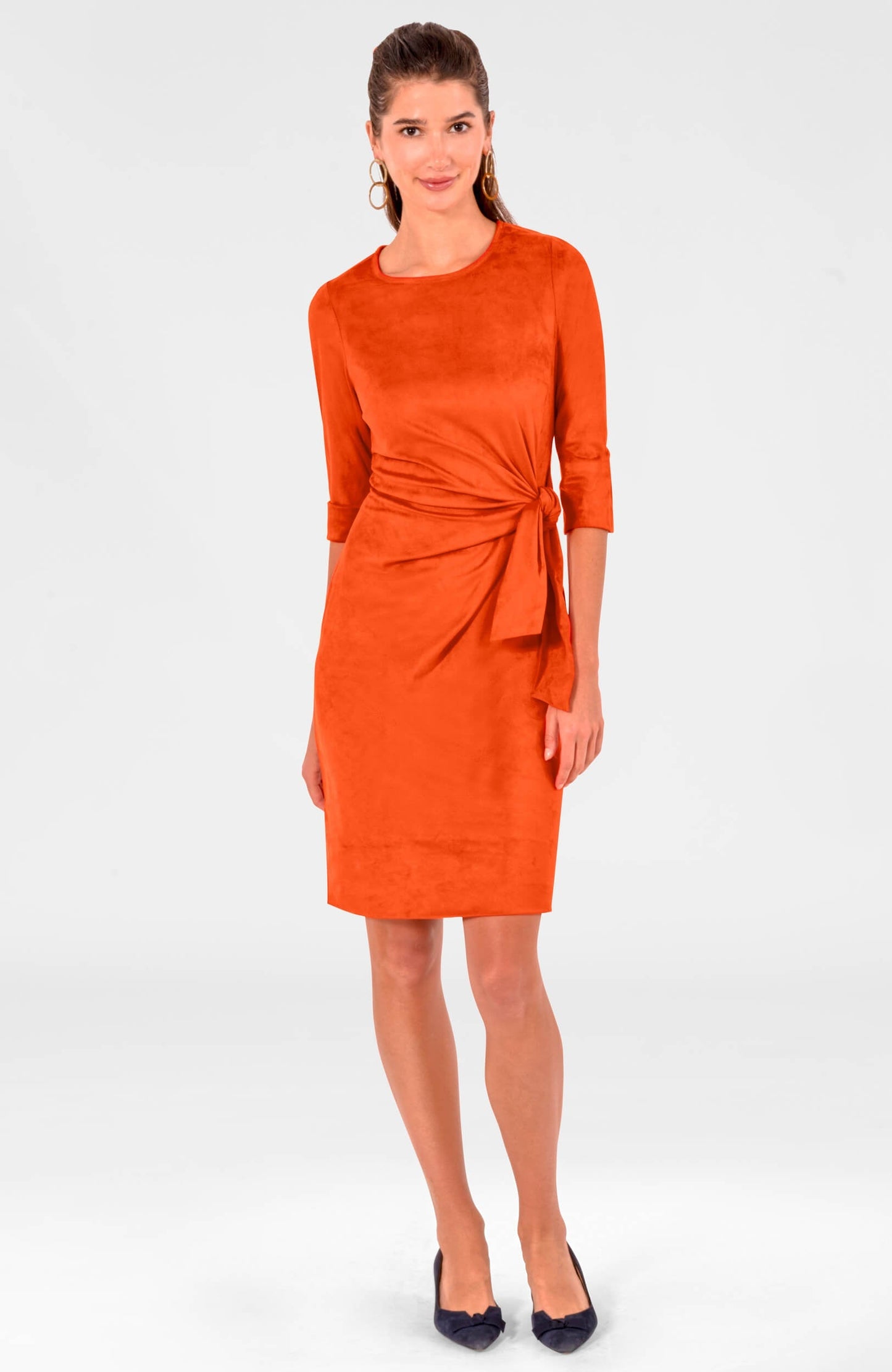 Cinch & Tie Dress - Ultra Suede