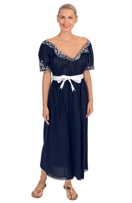 Cotton Embroidered Midi/Maxi Dress - Brideshead