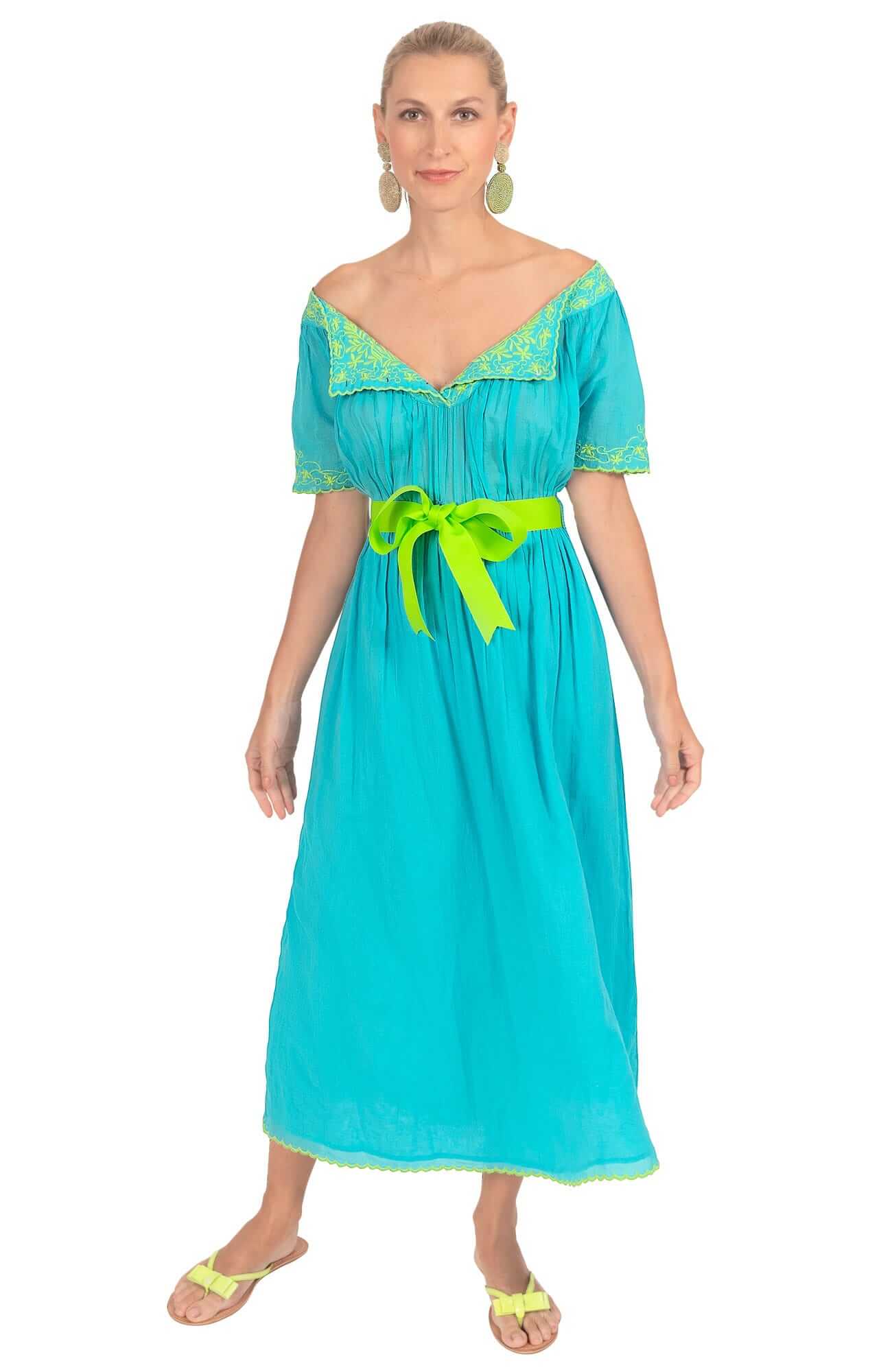 Cotton Embroidered Midi/Maxi Dress - Brideshead