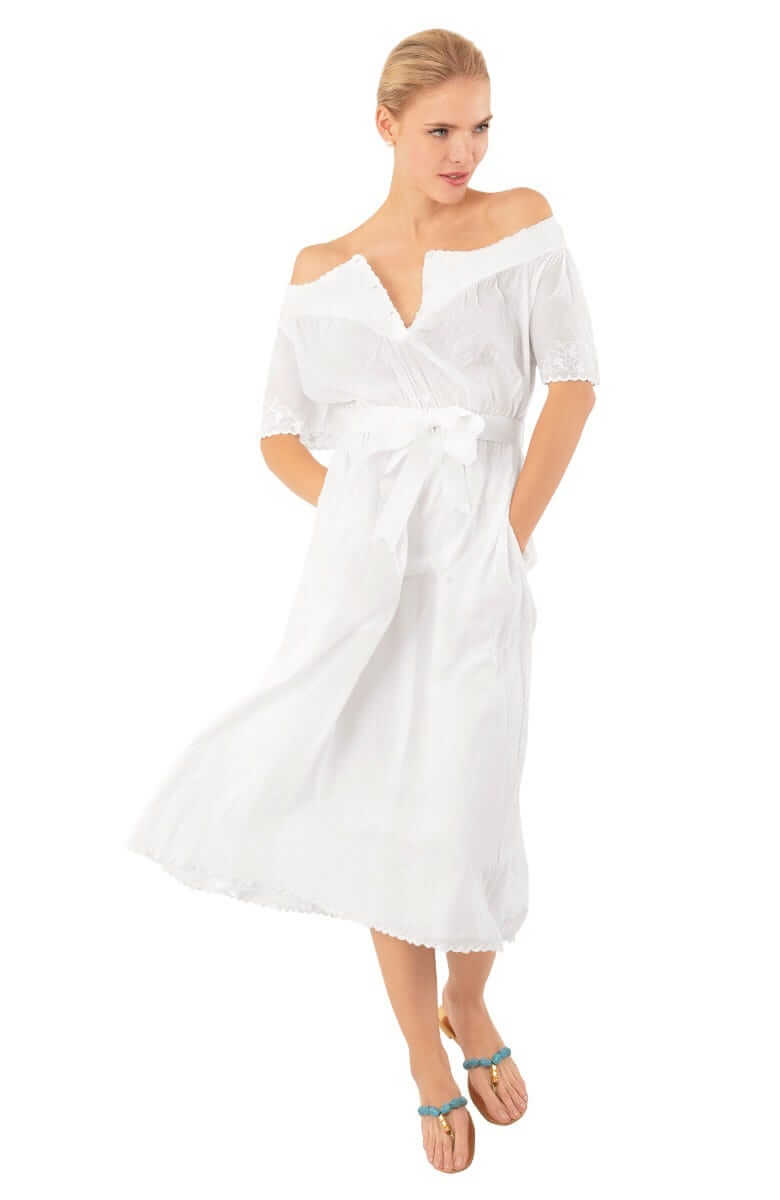 Cotton Embroidered Midi/Maxi Dress - Brideshead
