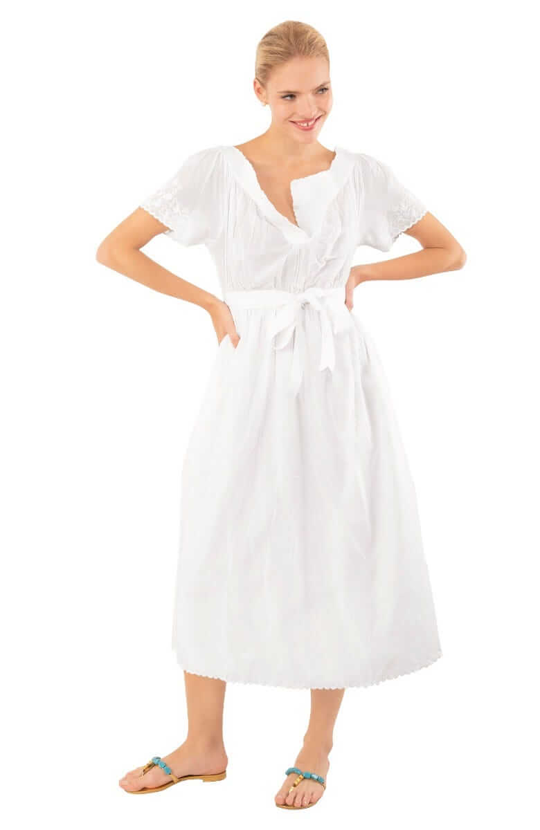Cotton Embroidered Midi/Maxi Dress - Brideshead