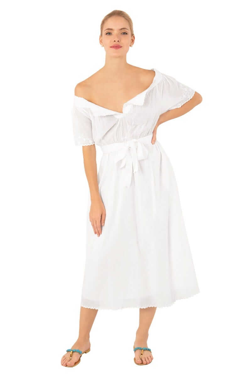 Cotton Embroidered Midi/Maxi Dress - Brideshead