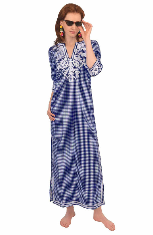 The Reef Caftan - Gingham
