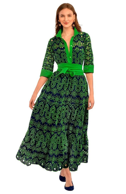 Little Bo Peep Midi Dress - Contrast