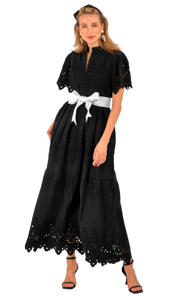 Heavily Embroidered Cotton Magnifico Midi/Maxi - La Di Da