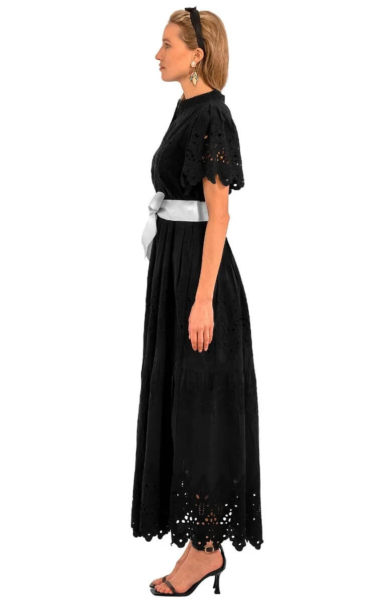 Heavily Embroidered Cotton Magnifico Midi/Maxi - La Di Da