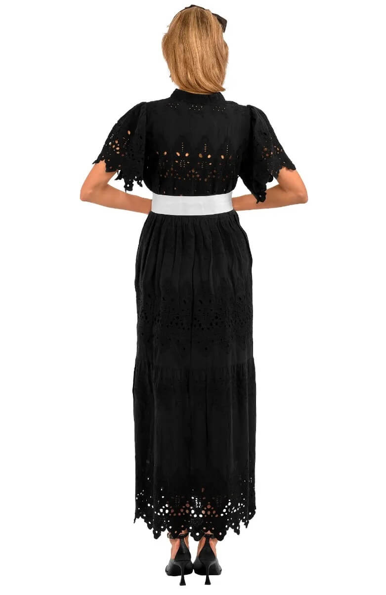 Heavily Embroidered Cotton Magnifico Midi/Maxi - La Di Da