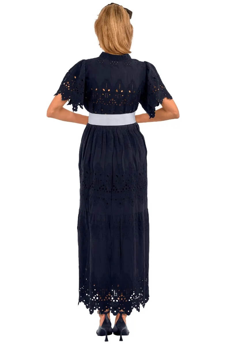 Heavily Embroidered Cotton Magnifico Midi/Maxi - La Di Da