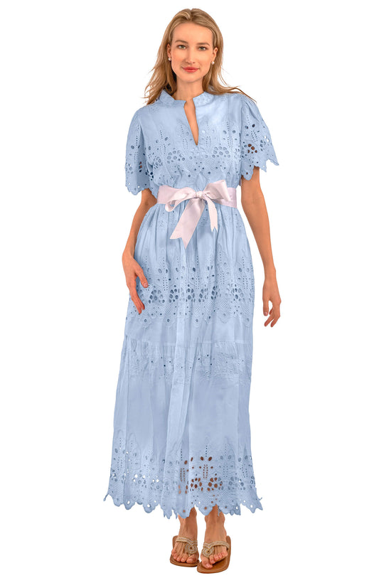 Heavily Embroidered Cotton Magnifico Midi/Maxi - La Di Da