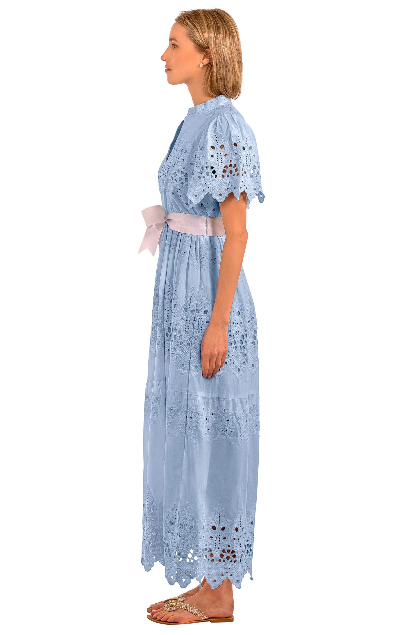 Heavily Embroidered Cotton Magnifico Midi/Maxi - La Di Da