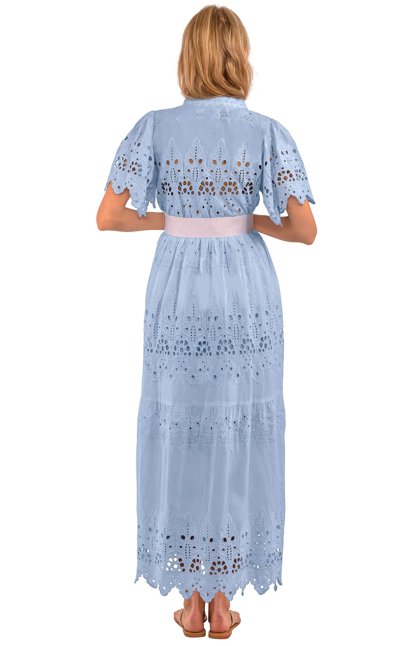 Heavily Embroidered Cotton Magnifico Midi/Maxi - La Di Da