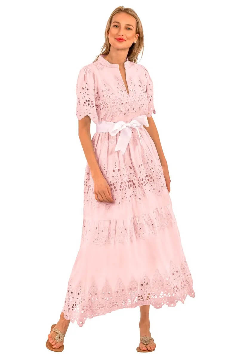 Heavily Embroidered Cotton Magnifico Midi/Maxi - La Di Da