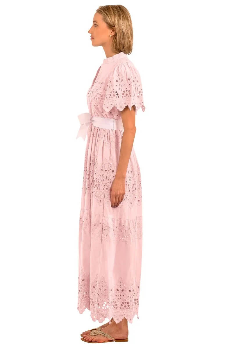 Heavily Embroidered Cotton Magnifico Midi/Maxi - La Di Da