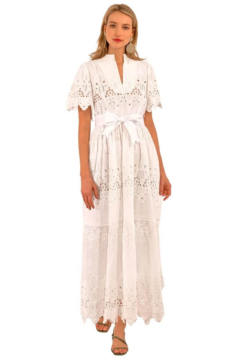 Heavily Embroidered Cotton Magnifico Midi/Maxi - La Di Da