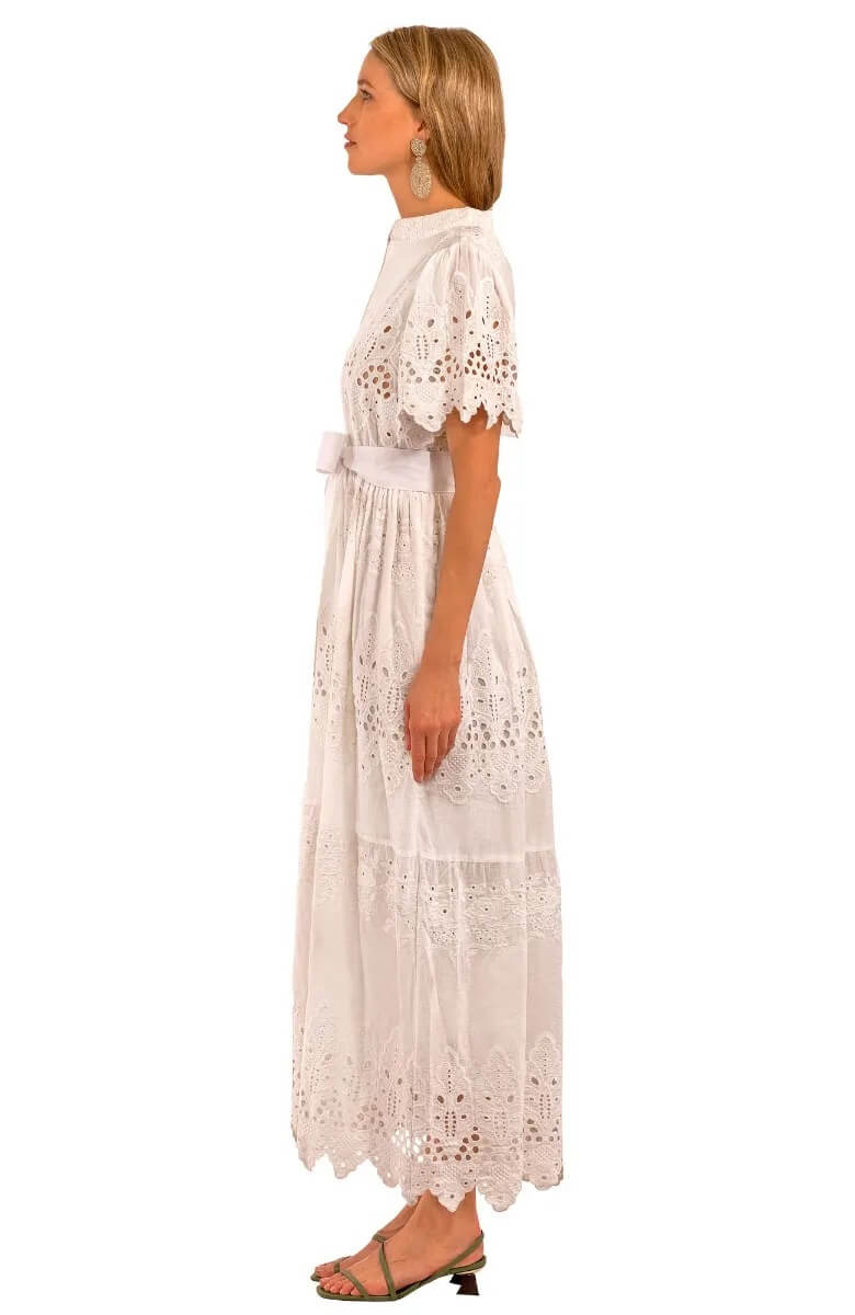 Heavily Embroidered Cotton Magnifico Midi/Maxi - La Di Da