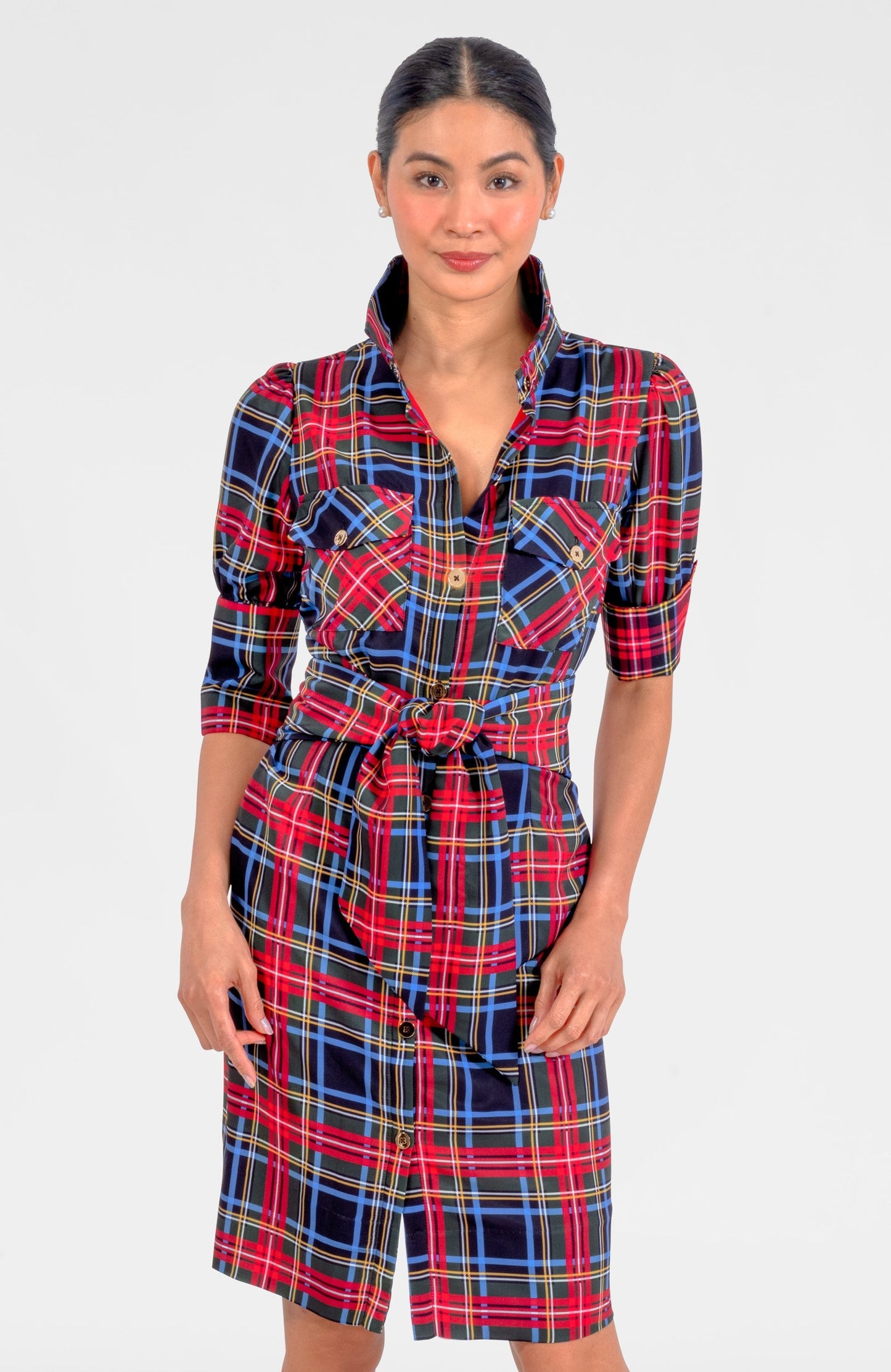 Safari Barbie Dress - Stewart Plaid