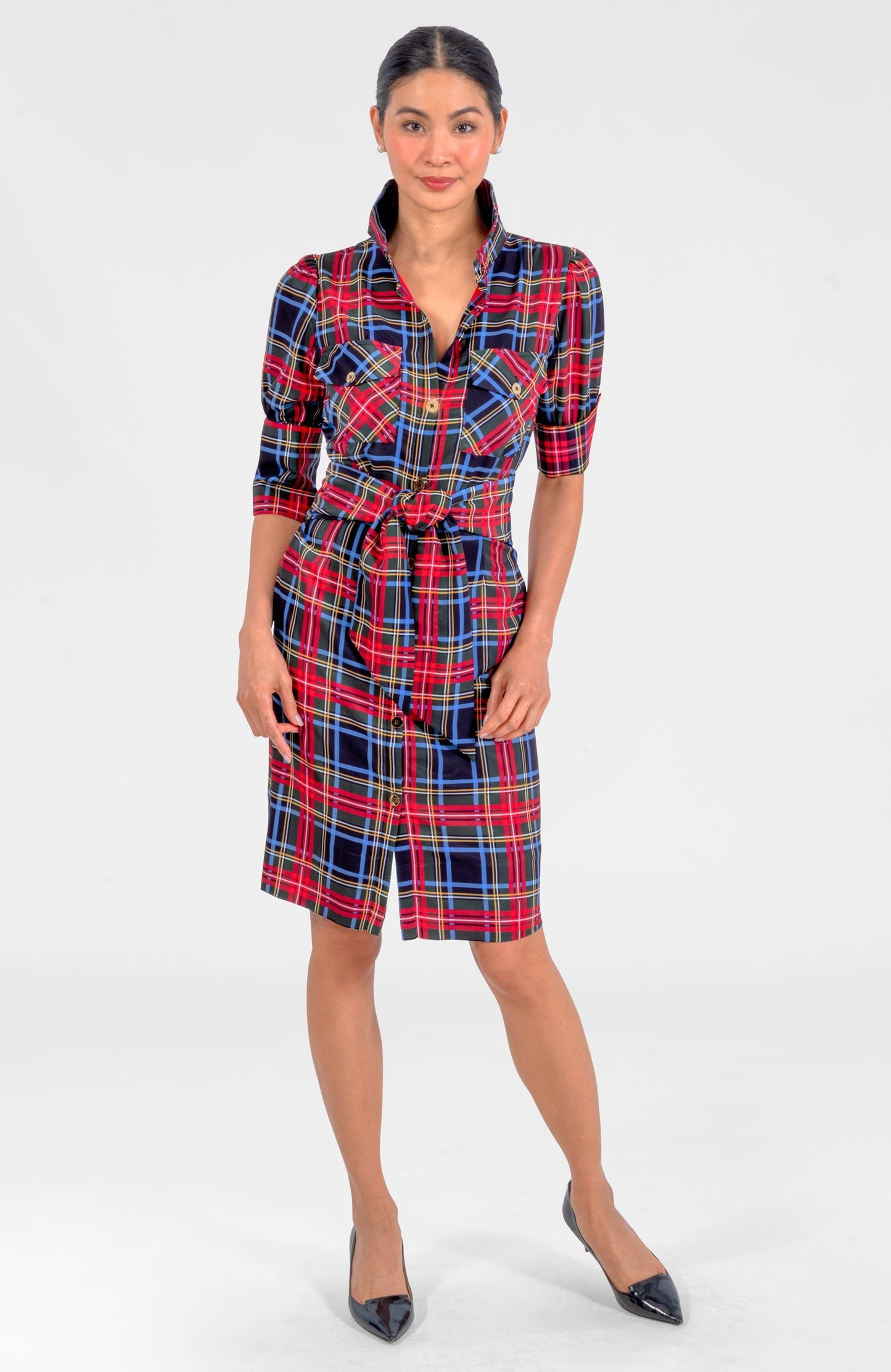 Safari Barbie Dress - Stewart Plaid
