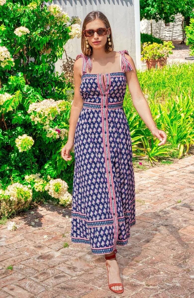 Cotton Fun In The Sun Dress - Wonderful Wisteria