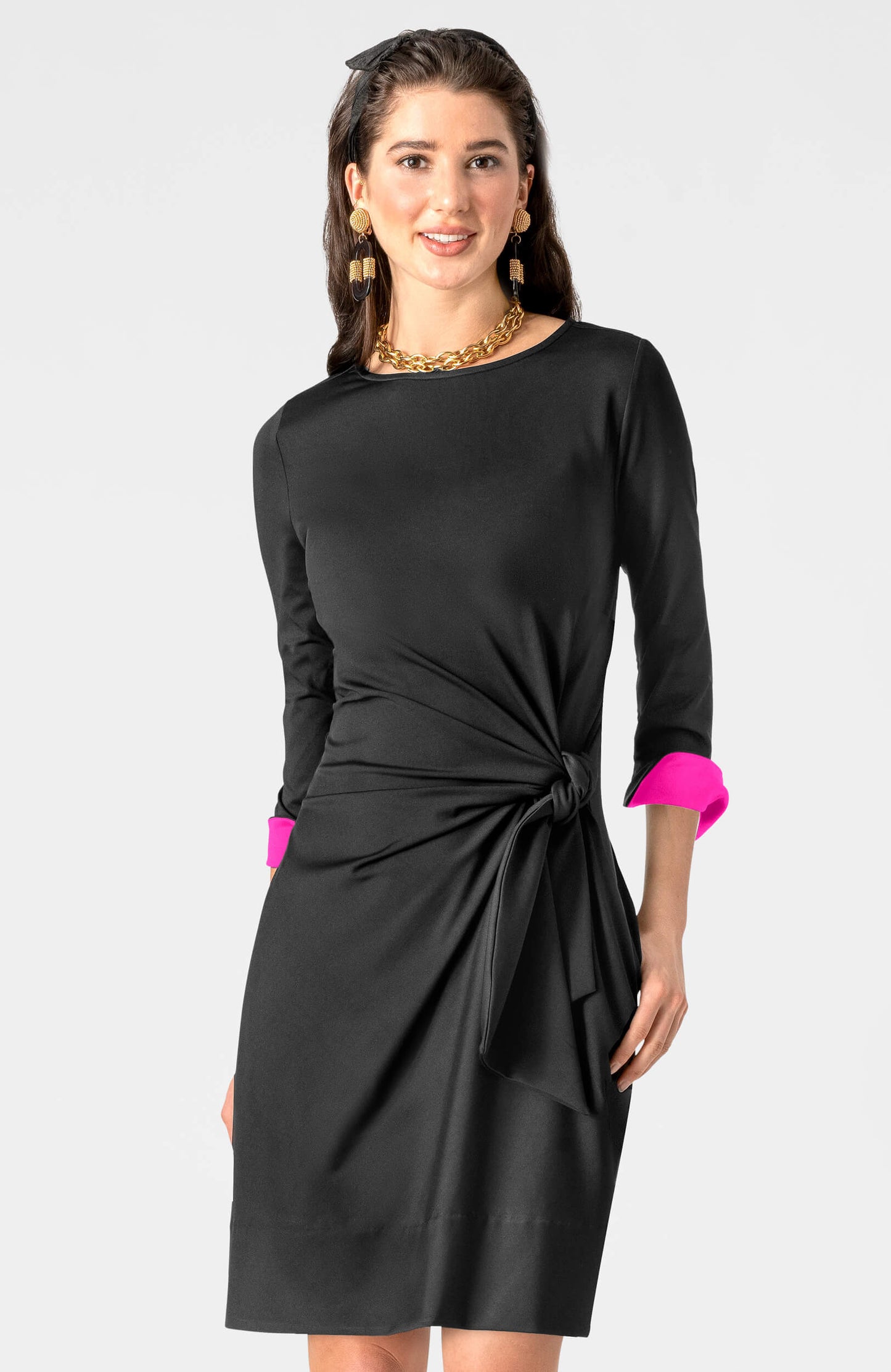 Cinch & Tie Dress - Solid