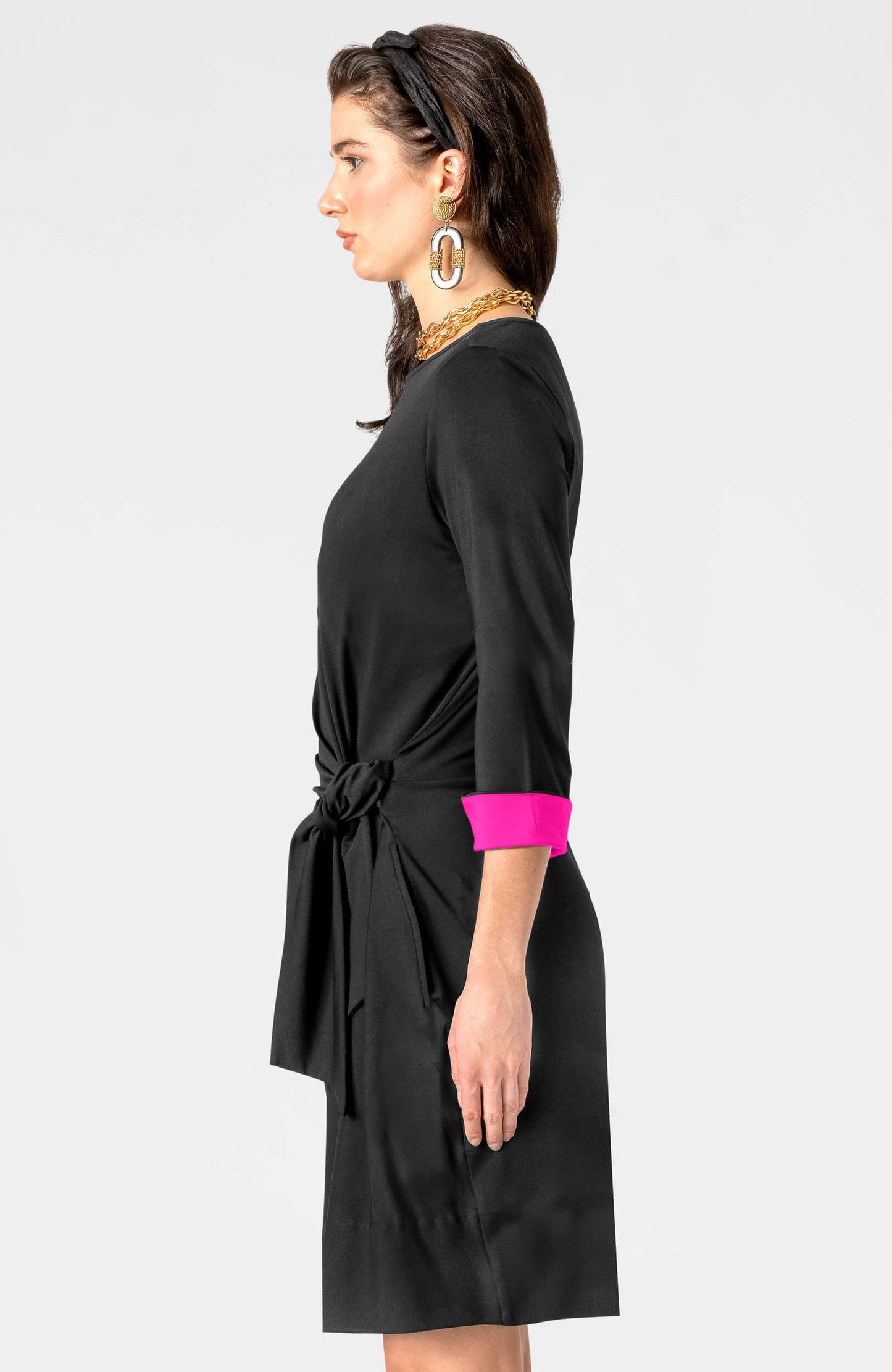 Cinch & Tie Dress - Solid